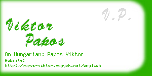 viktor papos business card